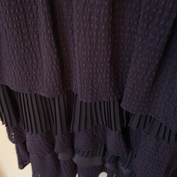 Vintage Anthropologie navy tiered dress - Picture 2 of 3